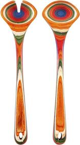 img 4 attached to 🍴 Baltique Marrakesh Collection Wooden Salad Serving Utensil Set - 11-3/4" Long for Classic Meal Presentation