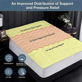 img 2 attached to 🌬️ Breathe Easy with Atarashi Firm Bamboo Charcoal Infused Mattress Topper for Ultimate Pressure Relief and Premium Support