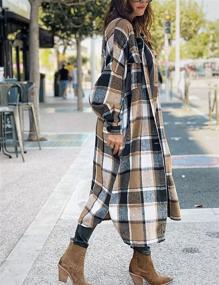 img 1 attached to Stylish and Comfortable Women's Oversized Peacoat - Mingzhu Shacket 0066 Brown XXL