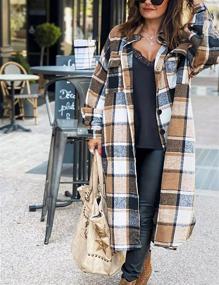 img 3 attached to Stylish and Comfortable Women's Oversized Peacoat - Mingzhu Shacket 0066 Brown XXL