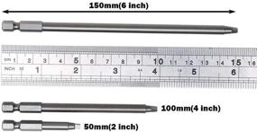 img 2 attached to 🔧 Complete Set of AUTOTOOLHOME No.2 Square Driver Bits - Essential Woodworking Joinery Tool for Pocket Hole Jig Systems - 3 Pack (2/4/6-inch Length)