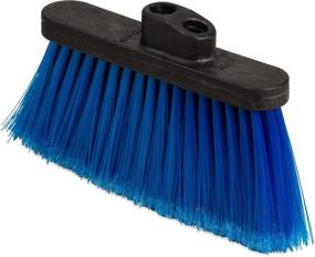 img 2 attached to 🧹 Carlisle 3685314 Wide Duo Sweep Flagged Warehouse Broom Head - 4" Trim x 13" Width Bristle - 7" Length - Blue (Pack of 12) - Polypropylene Bristles