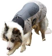 pitbull waterproof warm coat jacket: reflective plaid raincoat for small, medium, and large breed dogs - outdoor safety clothing for winter and autumn (size: 2xl, soft khaki) логотип