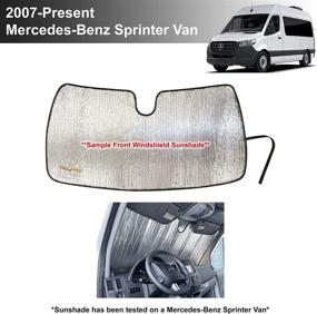 img 4 attached to 🌞 YelloPro Подгоняемая автобусная ветровая штора для Mercedes-Benz Sprinter, Freightliner Cargo Crew Passenger Motorhome - годы 2007-2021