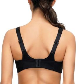 img 2 attached to 🏋️ Deyllo Women’s Plus Size Wirefree Workout Sports Bra - High Impact Full-Support for Enhanced Performance