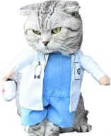 pixriy funny pet dog costumes – doctor outfit for halloween with medicine box – puppy cosplay dress coat and uniform clothing for dogs and cats логотип