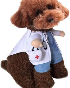 img 1 attached to PIXRIY Funny Pet Dog Costumes – Doctor Outfit for Halloween with Medicine Box – Puppy Cosplay Dress Coat and Uniform Clothing for Dogs and Cats