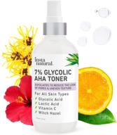 glycolic acid toner 7% with vitamin c - pore minimizer, blackhead & brightening treatment - aha exfoliating astringent - hydrating glow tonic for face - lactic acid, alpha hydroxy acid logo