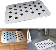 🚗 universal car truck floor mat carpet heel pad: enhanced aluminum alloy foot pedal rest with screw logo