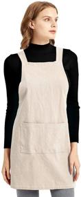 img 4 attached to Elezay Kitchen Cotton Pockets Aprons Kitchen & Dining in Kitchen & Table Linens