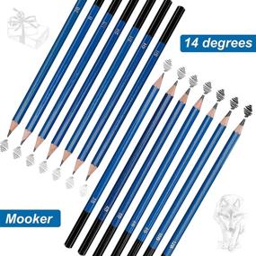 img 3 attached to 🖍️ Полный набор для рисования 40 шт. Графитовые карандаши Скетч-арт: включает 18 графитовых скетч-карандашей, графитовые и угольные карандаши, блокнот для скетчей на 100 страниц и аксессуары