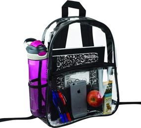 img 4 attached to Versatile Transparent Sports Briefcase Bookbag Backpacks: Ultimate Style and Practicality