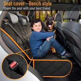 img 3 attached to 🐶 Protective & Waterproof Bench Dog Car Seat Cover for Back Seat - Ideal for Cars, Trucks & SUVs