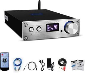 img 4 attached to 🎵 FX AUDIO D802C PRO HiFi Bluetooth DAC Amp Combo: 80W 24Bit 192 kHz Class-D Полнодиапазонный цифровой стереоусилитель с дистанционным управлением и OLED-дисплеем поддерживает USB оптический коаксиальный Bluetooth NFC AUX (серебристый)