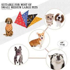 img 2 attached to 🐾 Halloween Dog Bandanas and Christmas Dog Bibs-4 Pack, Triangle Pet Scarfs Neckerchief Pet Costume Accessories for Dogs, Cats, and Pets - Washable & Decorative