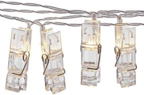img 4 attached to Sterno Home GL42589 LED Clip String Lights, 10', Warm White Cord - Battery-Operated