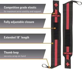 img 3 attached to 🔗 Unleash Wrist Support with Harbinger Line 18 Inch Wrist Wraps