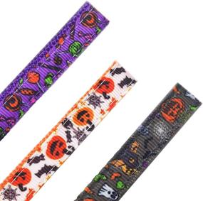 img 1 attached to 🐱 Pohshido 3 Pack Halloween Cat Collars: Cute Pumpkin Jack-O-Lantern Bat Spider Pattern with Safety Breakaway and Bells for Kitty Kitten Boys and Girls (Adjustable Size: 7.8-12.8 inch)