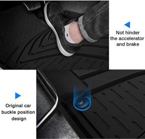 img 1 attached to 🚗 KUST All Weather Car Mats for KIA K5 2021 2022 (FWD Models Only)/2020 2021 2022 Hyundai Sonata - Heavy Duty Rubber Floor Mat Liners, Custom Fit, Black TPE