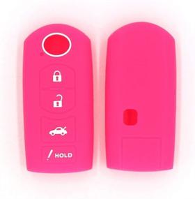 img 1 attached to 🔑 Безключевой чехол Keyless4U из силикона: Синяя роза для защиты ключей для Mazda 3 6 MX-5 CX-7 CX-9 Miata