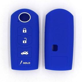 img 2 attached to 🔑 Безключевой чехол Keyless4U из силикона: Синяя роза для защиты ключей для Mazda 3 6 MX-5 CX-7 CX-9 Miata