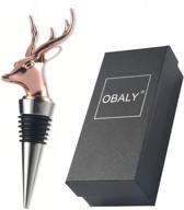 obaly deer wine stoppers: exquisite stainless steel stoppers with beautiful electroplate decoration – perfect gifting idea with reusability! логотип