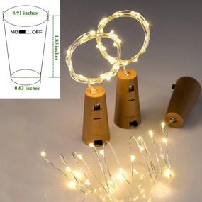 img 1 attached to 🍾 Adecorty Wine Bottle Lights with Cork - Silver Wire Cork Lights for Bottles 12 Pack 6.5ft 20 LED Bottle Lights Battery Operated Christmas String Lights for Party Halloween Wedding Christmas Decor (Warm White)