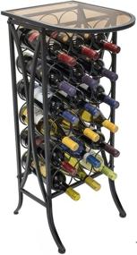 img 4 attached to 🍷 Sorbus Bordeaux Chateau Style Wine Rack Stand with Glass Table Top - Holds 18 Bottles of Your Favorite Wine - Elegant French Style Wine Rack for Any Space