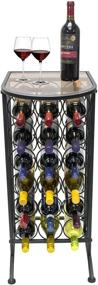 img 2 attached to 🍷 Sorbus Bordeaux Chateau Style Wine Rack Stand with Glass Table Top - Holds 18 Bottles of Your Favorite Wine - Elegant French Style Wine Rack for Any Space