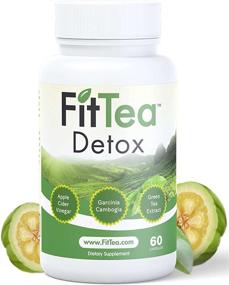 img 4 attached to FitTea Detox Fatburner: Добавка Garcinia Cambogia для похудения, контроля аппетита и повышения энергии - премиум смесь Garcinia с яблочным уксусом и натуральным кофеином - 60 капсул