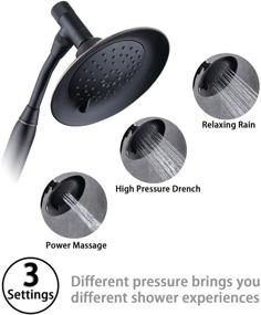 img 1 attached to Upgrade Your Shower Experience with G-Promise Double Height Positioning Shower Head: High 🚿 Pressure, Handheld Spray, Adjustable Bracket Holder, and Extra Long Stainless Steel Hose in Bronze