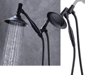 img 4 attached to Upgrade Your Shower Experience with G-Promise Double Height Positioning Shower Head: High 🚿 Pressure, Handheld Spray, Adjustable Bracket Holder, and Extra Long Stainless Steel Hose in Bronze