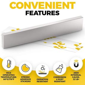 img 1 attached to 💪 High Strength Neodymium Magnets with Adhesive Backing: Ideal for Efficient Material Handling