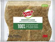 🧽 scotch-brite greener clean non-scratch scrub sponges - pack of 6 scrubbing sponges logo