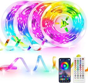 img 4 attached to JEKKIS 65.6FT/20M RGB LED Strip Lights: Music Sync Bluetooth Controller, Color Changing LEDs for Bedroom, Party Decor - Buy Now!