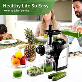 img 3 attached to YAKAI Slow Masticating Juicer: Easy to Clean, Quiet Motor & Reverse Function, BPA-Free. Extract Fresh Juice from Vegetables and Fruits with Recipe Recommendations!