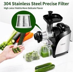 img 2 attached to YAKAI Slow Masticating Juicer: Easy to Clean, Quiet Motor & Reverse Function, BPA-Free. Extract Fresh Juice from Vegetables and Fruits with Recipe Recommendations!