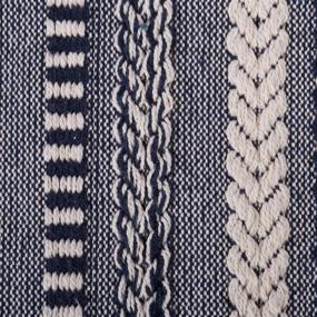 img 3 attached to 🔵 DII Farmhouse Cotton Stripe Blanket Throw: Perfect for Chair, Couch, Picnic, Camping, Beach & Everyday Use - 50 x 60", Braided Stripe Navy