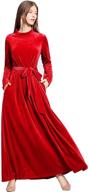 🎄 velvet maxi dress for women - christmas long sleeve v-neck style by medeshe logo