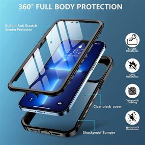 img 2 attached to Red2Fire iPhone 13 Pro Case - 360° Full Body Protective Cover, Built-in Screen Protector, Lightweight Slim Design - Shockproof Clear Phone Case for iPhone 13 Pro 6.1 inch