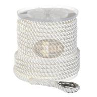 🧵 nylon 3 strand anchor/rigging line - 1/2 inch x 100 feet - white логотип