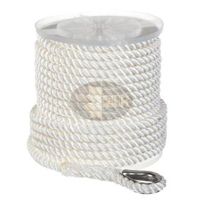 img 1 attached to 🧵 Nylon 3 Strand Anchor/Rigging Line - 1/2 Inch x 100 Feet - White