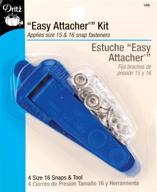 🔒 dritz 16k snap fasteners 'easy attacher' kit, nickel, size 15 (3/8-inch) & size 16 (7/16-inch) logo