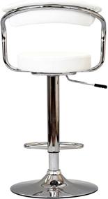 img 1 attached to 🪑 Modway Diner Vintage Modern Faux Leather Upholstered White Bar Stools - Adjustable & Swivel