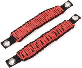 img 3 attached to Rugged Ridge 13305.80 Grab Handle, Paracord, A-Pillar Mounted, Red for 2007-2018 Jeep Wrangler JK/JKU