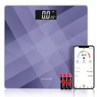 📊 bucanim bluetooth body scale: wireless bmi bathroom scale with tempered glass and lcd display (blue) - up to 400 pounds logo