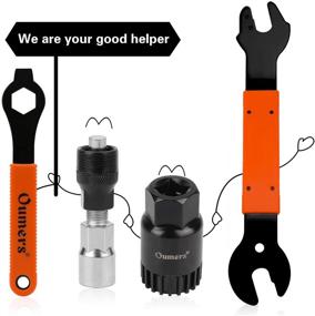 img 3 attached to 🔧 Oumers 4-Piece Professional Bicycle Pedal and Crank Arm Removal Tool Set with Wrench, Extractor, Remover, and Spanner - Enhance your Bike Maintenance Experience!