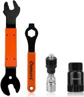 🔧 oumers 4-piece professional bicycle pedal and crank arm removal tool set with wrench, extractor, remover, and spanner - enhance your bike maintenance experience! logo