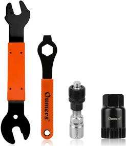 img 4 attached to 🔧 Oumers 4-Piece Professional Bicycle Pedal and Crank Arm Removal Tool Set with Wrench, Extractor, Remover, and Spanner - Enhance your Bike Maintenance Experience!