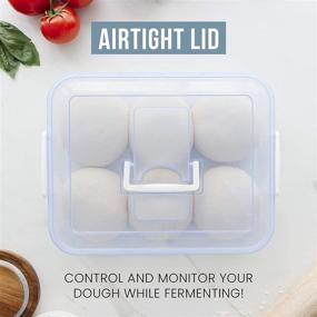 img 1 attached to 🍕 Blue Chef Pomodoro Dough Proofing Box - 14 x 11-Inch Household Pizza Dough Tray Kit: Fits 4-6 Dough Balls